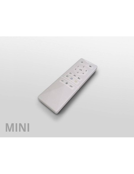 VENTILADOR MINI DE TETO SCHULLER VENTO 40/90 cm. Lâminas retráteis. Branco e Bronce.