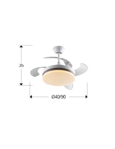 SCHULLER VENTILADOR MINI de techo VENTO 40/90...