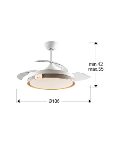 VENTILADOR DE TETO SCHULLER HERON 107. Lâminas...