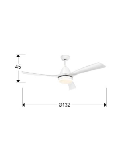 SCHULLER VENTILADOR DE TETO ASPAS 132. BRANCO