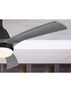 SCHULLER VENTILADOR DE TECHO ASPAS 132 cm. NEGRO y GRIS 2