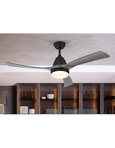 SCHULLER VENTILADOR DE TECHO ASPAS 132 cm. NEGRO y GRIS