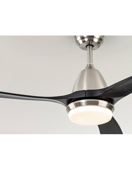 SCHULLER VENTILADOR DE TECHO ASPAS 132 cm. NIQUEL y NEGRO,