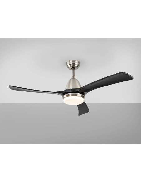 SCHULLER VENTILADOR DE TECHO ASPAS 132 cm. NIQUEL y NEGRO,