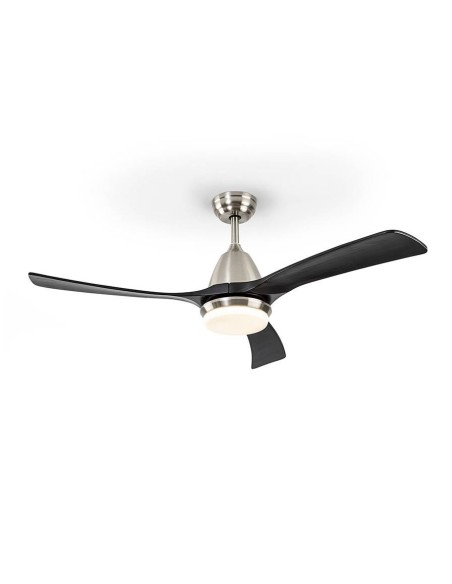 SCHULLER VENTILADOR DE TECHO ASPAS 132 cm. NIQUEL y NEGRO,