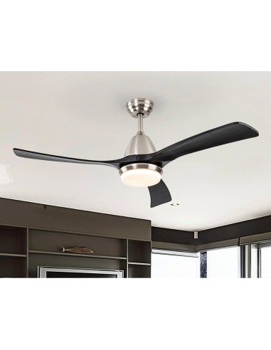 SCHULLER VENTILADOR DE TETO ASPAS 132 cm. NIQUEL e PRETO,