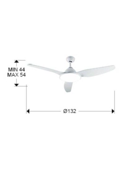 SCHULLER VENTILADOR DE TETO ORISHO 132 cm. BRANCO