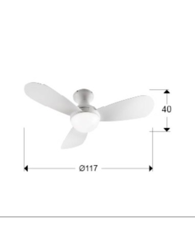 SCHULLER VENTILADOR DE TECHO VITO 117 cm. BLANCO