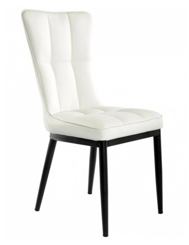 Silla diseño contemporáneo Fantasía,Metal y tapizado similpiel