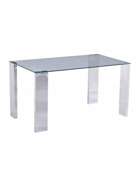 Mesa de sala de jantar) 160x90, vidro, cromado