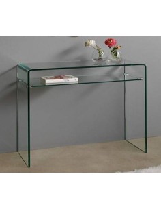 Consola Minimalista Burano 80 x 33, Cristal Curvado 2
