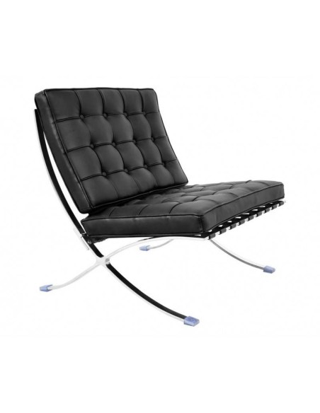 Silla Barna cuero sintetico negro