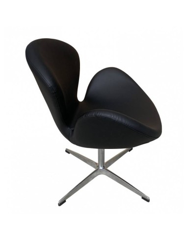 Sillón giratorio Cisne de cuero sintético color...