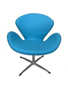 Sillón giratorio Cisne tela cashmere turquesa 34 2