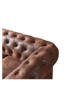 Sillón CHESTER, similpiel marrón vintage 2