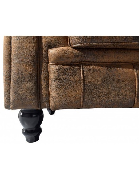 Sillón CHESTER, similpiel marrón vintage