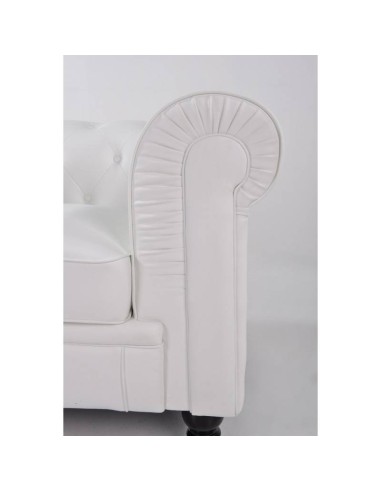 Sillón CHESTER, similpiel blanco