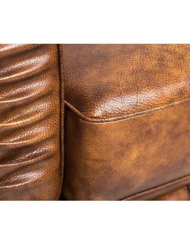 Sillón CHESTER, similpiel cuero viejo marrón