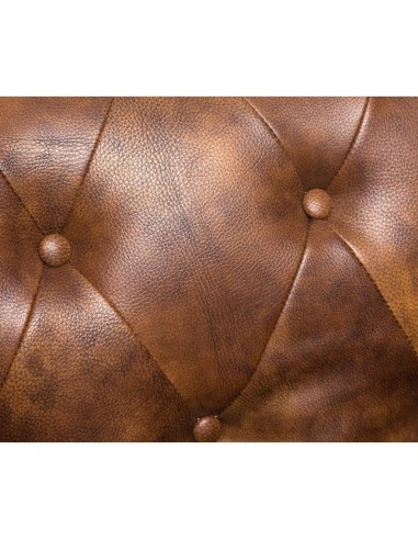 Sillón CHESTER, similpiel cuero viejo marrón