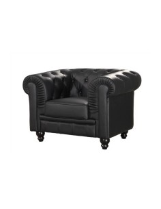Sillón CHESTER, similpiel negra