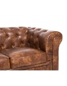 Sofá CHESTER, 3 plazas, similpiel cuero viejo 2