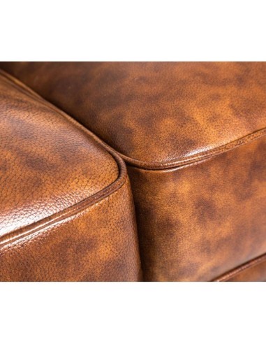 Sofá CHESTER, 3 plazas, similpiel cuero viejo