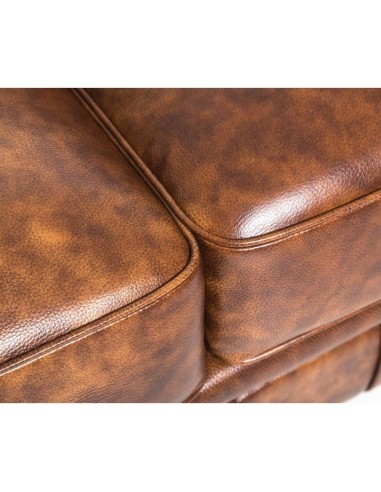 Sofá CHESTER, 2 lugares, pele sintética, marrón...
