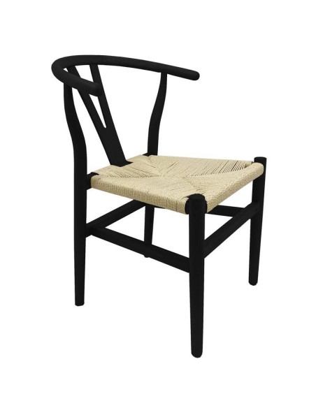 Silla Wish madera de haya negro.