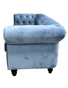 Sofá CHESTER PREMIUM, 2 plazas, tapizado velvet dusky azul 2