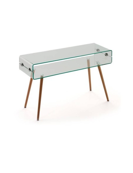 Console de vidro nomenclatura zoológica. 120x40, madeira faia