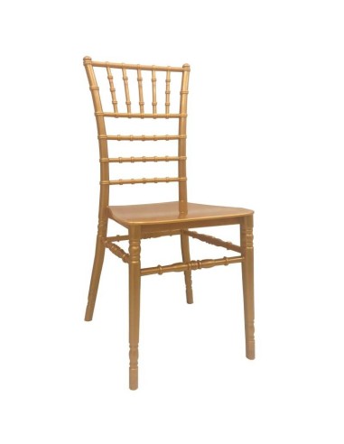 Silla CHIAVARI NEW, apilable, polipropileno dorado