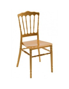 Silla WEDDING, apilable, polipropileno dorado