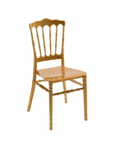 Silla WEDDING, apilable, polipropileno dorado