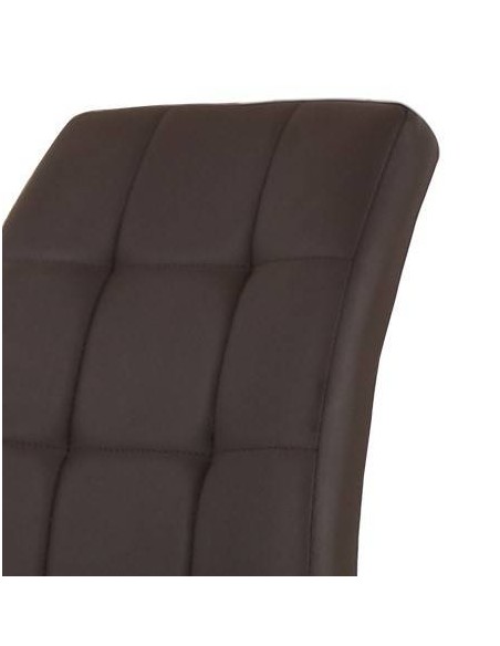 Cadeira de jantar Sebastia, design moderno, similpiel, cromado