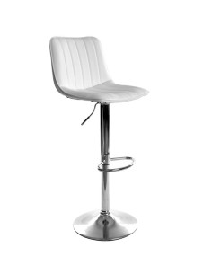 Taburete Goblin de similpiel blanco, regulable, metal...