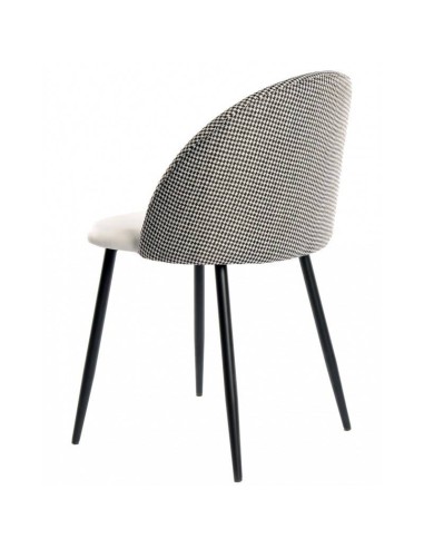 Silla comedor TENA, tapizado pata de gallo y...