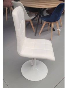 Silla comedor giratoria IGOR, metal blanco, tapizado... 2
