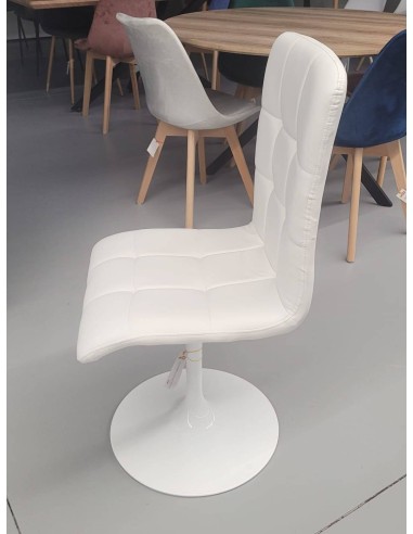 Silla comedor giratoria IGOR, metal blanco,...