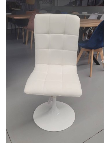 Silla comedor giratoria IGOR, metal blanco,...