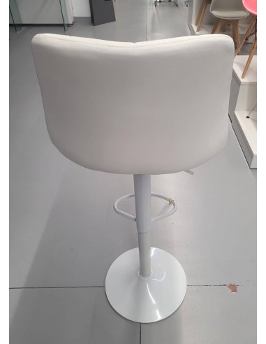 Banco giratório IGOR, metal branco, estofamento...