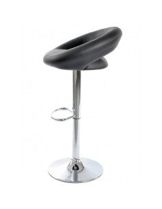 Taburete LUXOR, cromado, similpiel negra 2