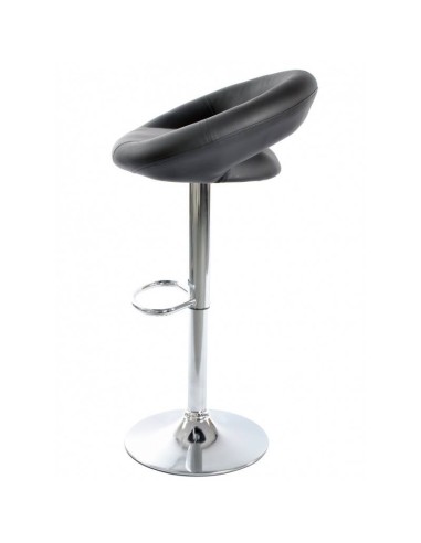 Banco LUXOR, cromado, couro sintético preto