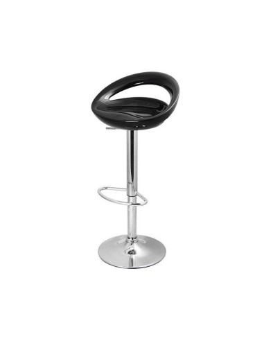 Taburete TURCHE, cromado, abs negro