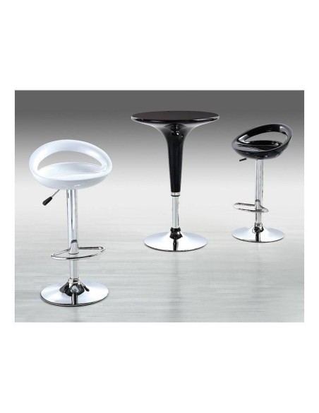 Banco TURCHE, cromado, abs branco