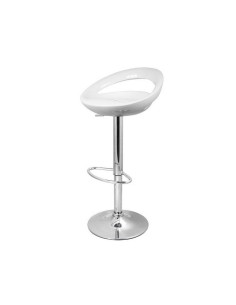 Taburete TURCHE, cromado, abs blanco