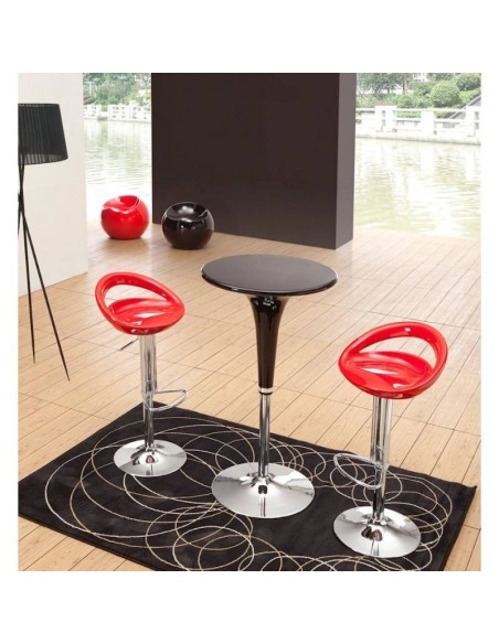 Banco TURCHE, cromado, abs vermelho