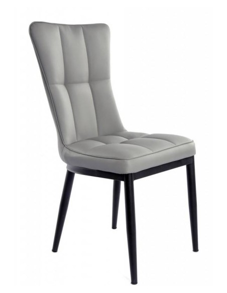 Silla diseño contemporáneo Fantasía, metal y tapizado similpiel