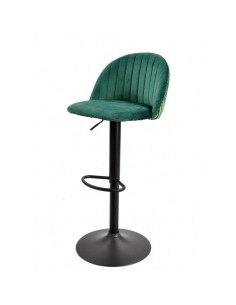 Taburete FLOWER, regulable, metal negro, tapizado velvet...