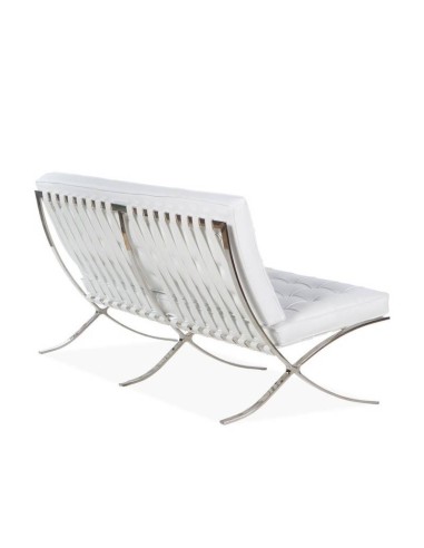 Sofa 3 lugares Barcelona pele, inspirado em ludwig mies van der rohe