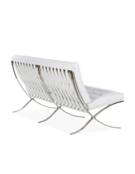 Sofa 3 lugares Barcelona pele, inspirado em ludwig mies van der rohe